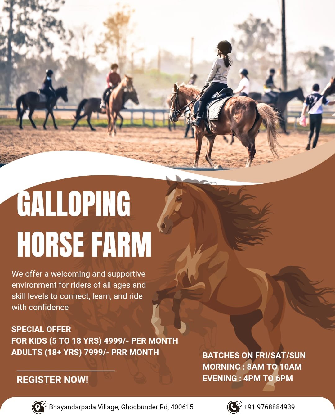 Galloping Horse Farm riding sessions